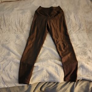 Aerie Offline Ribbed Chocolate Brown Leggings